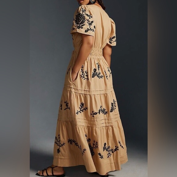 Anthropologie Somerset floral embroidered long maxi dress - Picture 8 of 9